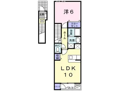 デフィI(1LDK/2階)の間取り写真