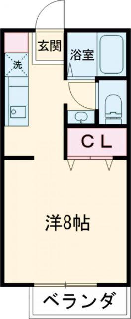 グランデュア21(1K/1階)の間取り写真