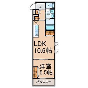 COZY豊岡通(1LDK/3階)の間取り写真