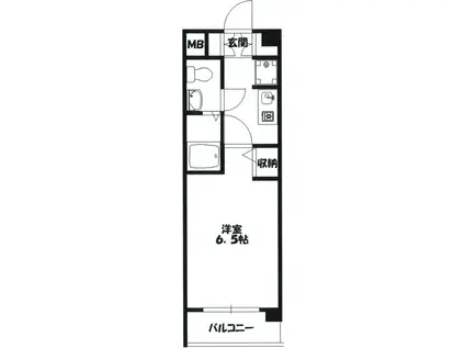 アークステージ東陽(1K/2階)の間取り写真
