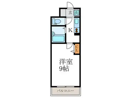 第一宮城ビル(1K/3階)の間取り写真