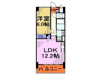 埼玉高速鉄道 川口元郷駅 徒歩7分 10階建 築15年(1LDK/4階)の間取り写真