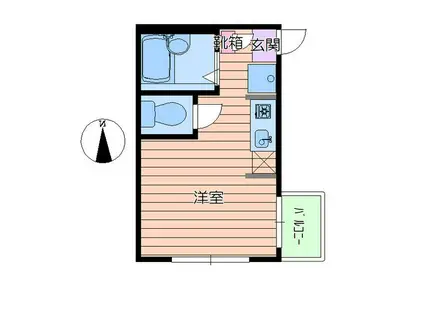 アネシス・ロジェ(ワンルーム/2階)の間取り写真