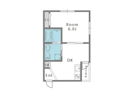 東梅田レジデンス小島(1DK/3階)の間取り写真