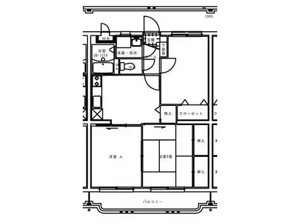 サンフラワー東町(3DK/2階)の間取り写真