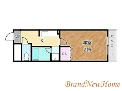 ガレッジハイツ百舌鳥(1K/4階)の間取り写真