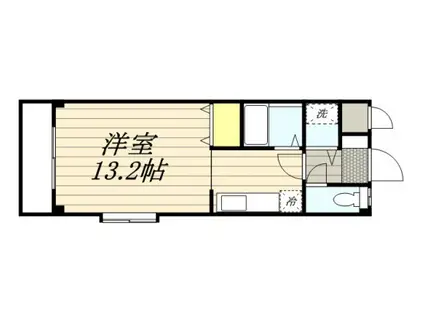 プレアール東合川(ワンルーム/1階)の間取り写真