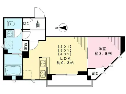 プランドール赤羽(1LDK/2階)の間取り写真