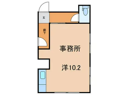 安藤ハイム(ワンルーム/2階)の間取り写真