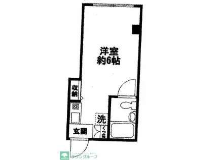 ルージュ駒場(ワンルーム/3階)の間取り写真