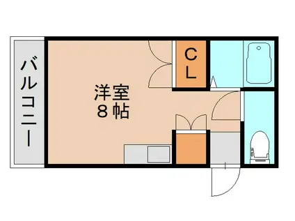 パティオ箱崎(ワンルーム/2階)の間取り写真