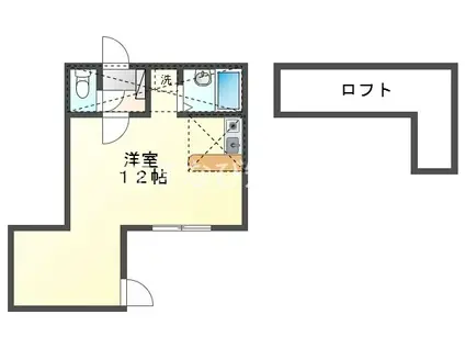 ルートヒルV(ワンルーム/2階)の間取り写真