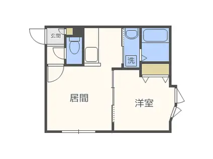 LEE SPACE 環状通(1LDK/3階)の間取り写真