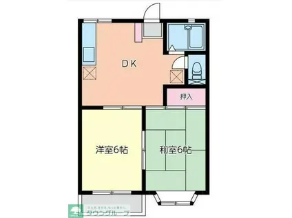 サンエトワール(2DK/2階)の間取り写真