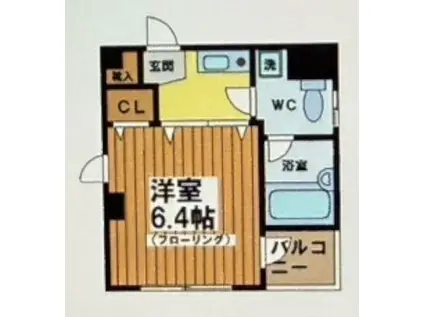 第3メゾンクボタ(1K/4階)の間取り写真