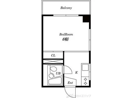 アバース豊里(ワンルーム/2階)の間取り写真