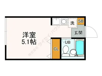 LIBERA(ワンルーム/1階)の間取り写真