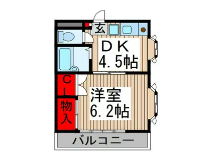 第三不動コーポ(1DK/1階)の間取り写真