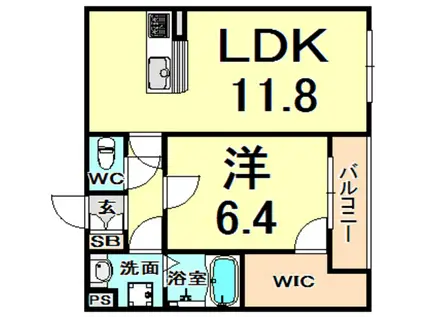 MAISON DE LAPIN(1LDK/3階)の間取り写真