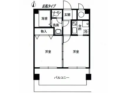 エステートモア大濠VI(1LDK/6階)の間取り写真