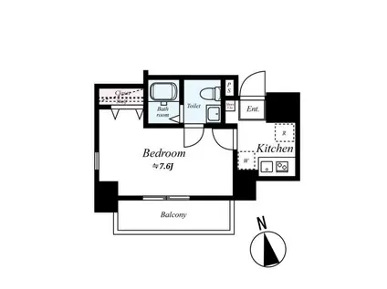 ディアレイシャス王子神谷(1K/2階)の間取り写真