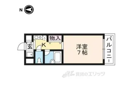 アローフィールドTUDOI(1K/4階)の間取り写真