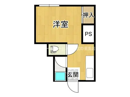 武田ビル(1K/2階)の間取り写真