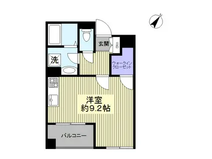 ルミエール(ワンルーム/6階)の間取り写真