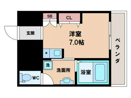 ウィンベル昭和町(1K/2階)の間取り写真