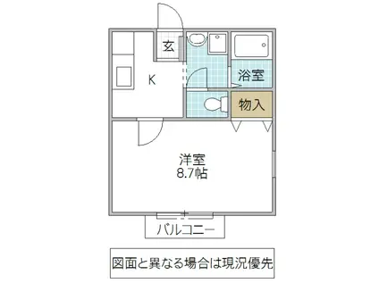 FOR YOU ONE(1K/2階)の間取り写真