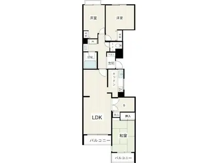 クリオ鎌倉笛田(3SLDK/1階)の間取り写真