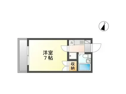 21ハイムC棟(1K/3階)の間取り写真
