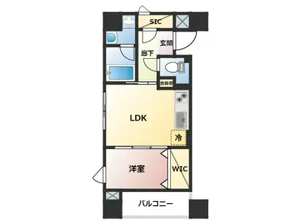 パークウェル秋葉原(1LDK/3階)の間取り写真