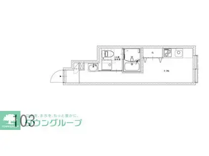 ソルナクレイシア桜新町II(ワンルーム/1階)の間取り写真