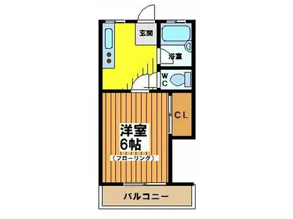 コーポ石川(1K/2階)の間取り写真