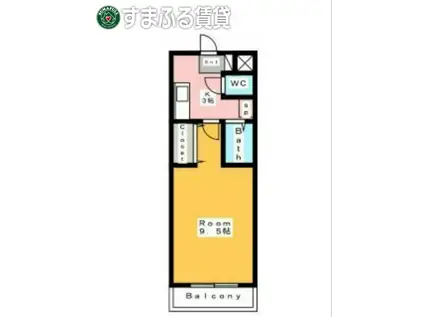 A・CITY明治本町(1K/3階)の間取り写真