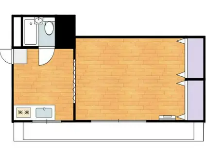 コーポリベラ(1LDK/5階)の間取り写真