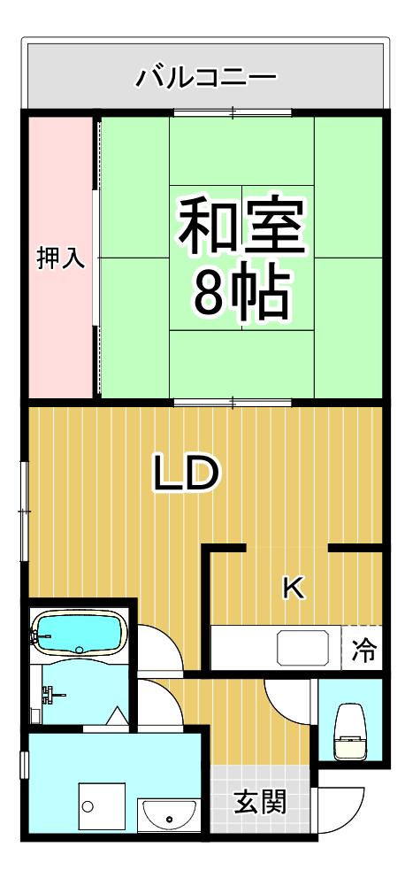 稲葉TMハイツ(1LDK/5階)の間取り写真