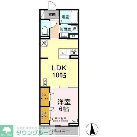 セレスティア高島平III(1LDK/3階)の間取り写真