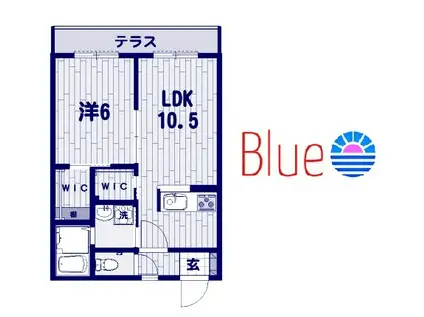 本郷ハイツI(1LDK/2階)の間取り写真