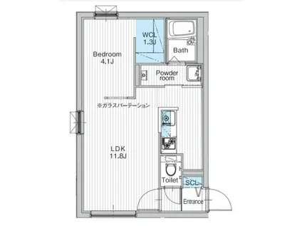 JANUS RESIDENCES南郷HILLS(1LDK/4階)の間取り写真
