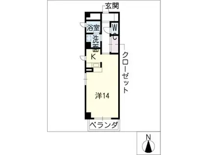 STATION池下(ワンルーム/5階)の間取り写真