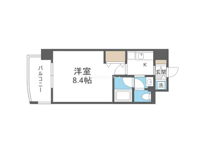 KHKコート西野田(1K/7階)の間取り写真