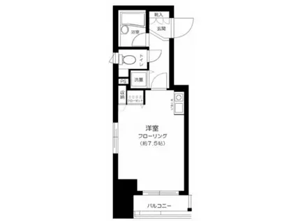 アクティア神田岩本町(ワンルーム/12階)の間取り写真