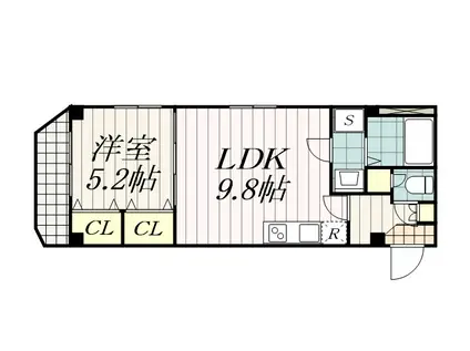 CHEZ PLAISANT(1LDK/2階)の間取り写真