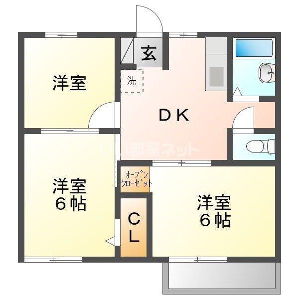 ファミール新宿(3DK/1階)の間取り写真