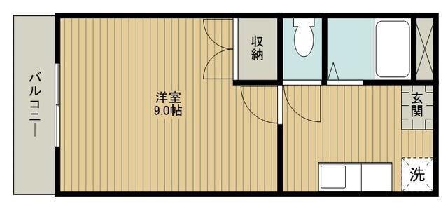 第5田畑ハイツ(1K/3階)の間取り写真