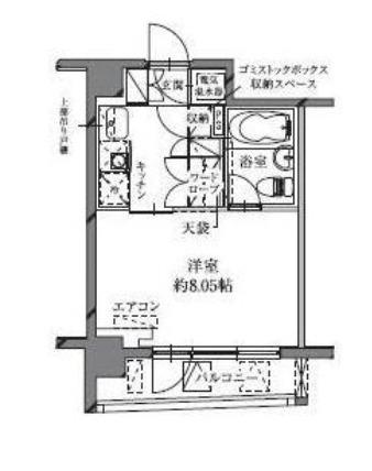 HF八丁堀レジデンスII(1K/4階)の間取り写真