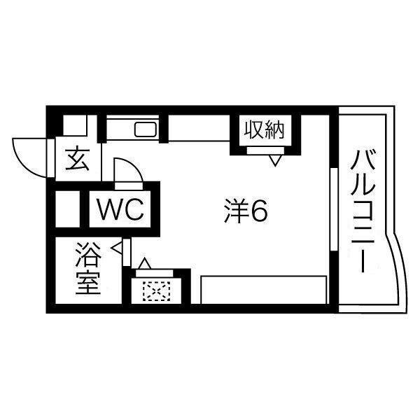 オリエンタルマンションI(ワンルーム/2階)の間取り写真