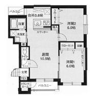 丸喜MSアヴァンセ(2LDK/3階)の間取り写真
